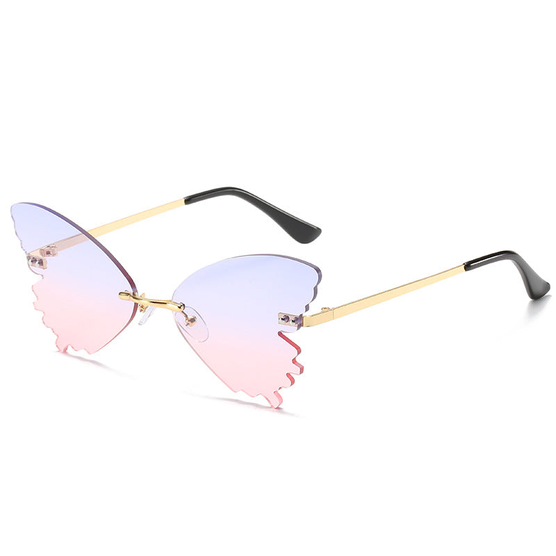 Butterfly Rimless Sunglasses