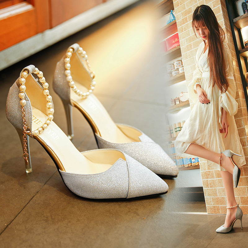 pearl bead High Heels