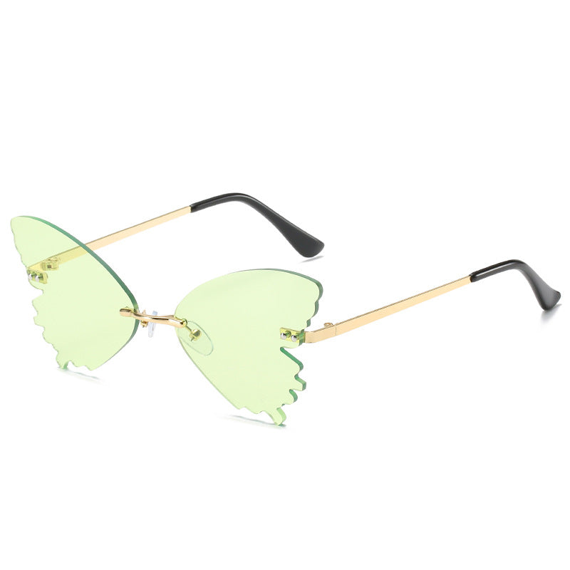 Butterfly Rimless Sunglasses