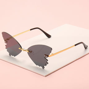 Butterfly Rimless Sunglasses