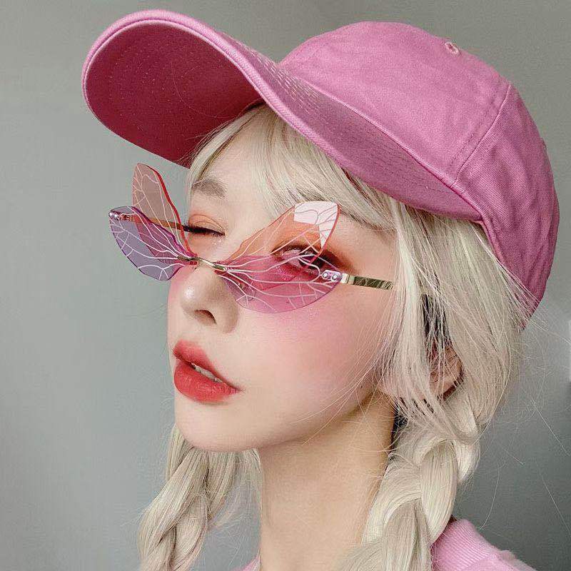 Women Dragonfly Wings Sunglasses