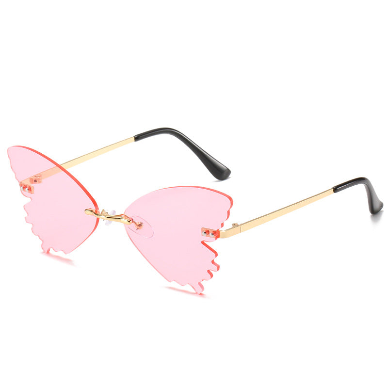 Butterfly Rimless Sunglasses